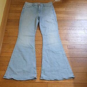MOTHER Light Blue Flare Jeans